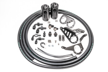 Dual oil catch can kit - Toyota Supra MK4 - fluid lock