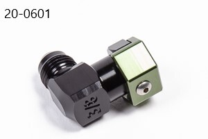 SAE quick connect adapter 3/8" female to -06 AN / Dash 6 male - low profile elbow