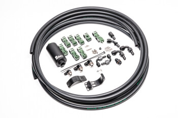 Fuel hanger plumbing kit - late Nissan S14/S200/S15/Silvia/R33/R34 - stainless filter