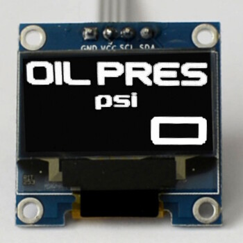 OLED 1.3" digital single oil pressure gauge (Psi) -...