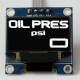 OLED 0.96" digital single oil pressure gauge (bar) - extra large digits - incl. sensor