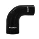Silicone Reducer Coupler, 90°, 2.25° to 3°, Black | MMCP-R90-22530BK