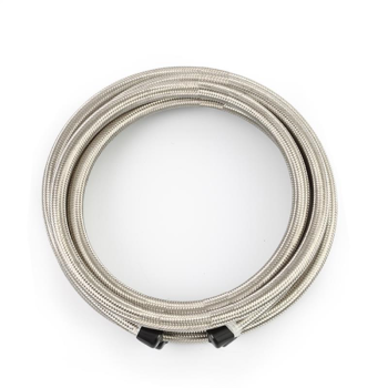 Braided -6AN 10Ft. Hose, Stainless | MMSBH-06120-CS