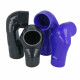 90° Degree Cobra Head Silicone Elbow 2.5" / 63,5mm - Blue