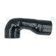 90° Degree Cobra Head Silicone Elbow 3.0" / 76mm - black