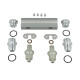 TurboZentrum fuel log 4-port collector kit for 2x WALBRO GSL392 fuel pumps