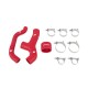 Silicone Intercooler Hoses Mishimoto Subaru Forester XT / 04-08 / Red | MMHOSE-SUB-INT6RD