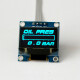 OLED 1.3" digital single oil pressure gauge (Bar) - incl. sensor - blue