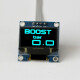 OLED 0.96" digital single gauge incl. sensor // extra large digits - blue