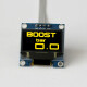OLED 0.96" digital single gauge incl. sensor // extra large digits - yellow