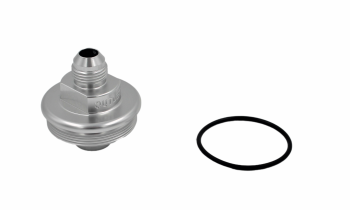 Fuel Filter Outlet Cap, -8AN / Dash 8 Clear | Fuelab