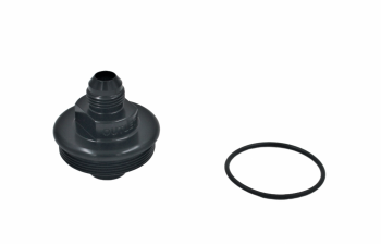 Fuel Filter Outlet Cap, -6AN / Dash 6 Black | Fuelab