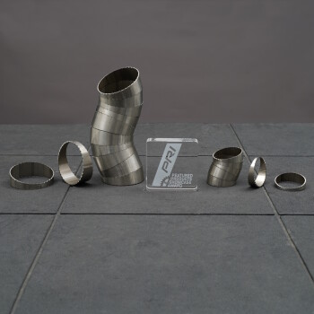 90° Pie Cut with Spigot 63,5mm x 1.5 - Norm 2 - Radius R55 - Angle Segment 12,5° - Stainless Steel