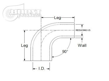 Silicone Reducer Elbow 90°, 45 - 30mm, Black