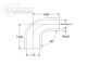 Silicone Reducer Elbow 90°, 45 - 30mm, Black