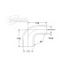 Silicone Transition elbow 90°, 76 - 70mm, black