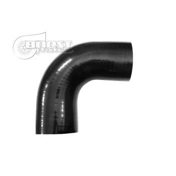 Silicone elbow 90°, 127mm, black