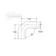 Silicone elbow 90°, 127mm, black