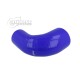 Silicone Transition elbow 90°, 89 - 80mm, blue