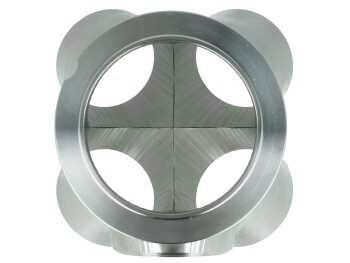 4-Cyl. CNC stainless steel 1.4541/S321 V-Band collector for EFR / TiAL GT28R / GT30R / GT35R - with 38mm Wastegate port