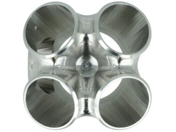 4-Cyl. CNC stainless steel 1.4541/S321 V-Band collector for EFR / TiAL GT28R / GT30R / GT35R - with 38mm Wastegate port