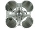 4-Cyl. CNC stainless steel 1.4541/S321 V-Band collector for EFR / TiAL GT28R / GT30R / GT35R - with 38mm Wastegate port