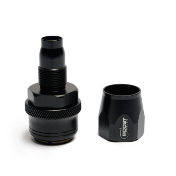 Quick Click Female Hose End Dash 10 / -10 AN - straight - matte black