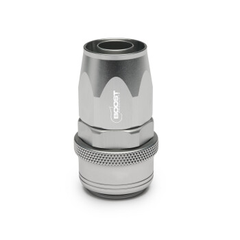 Quick Click Female Hose End Dash 12 / -12 AN - straight - matte silver