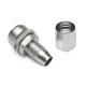 Quick Click Female Hose End Dash 12 / -12 AN - straight - matte silver
