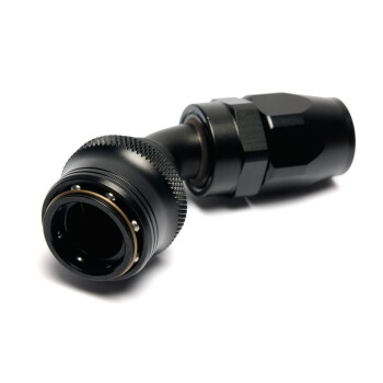 Quick Click Female Hose End Dash 4 / -04 AN - 45° - matte black