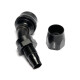 Quick Click Female Hose End Dash 4 / -04 AN - 45° - matte black