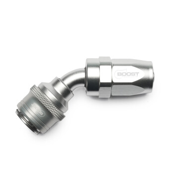 Quick Click Female Hose End Dash 8 / -08 AN - 45° - matte silver