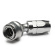 Quick Click Female Hose End Dash 10 / -10 AN - 45° - matte silver