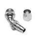 Quick Click Female Hose End Dash 10 / -10 AN - 45° - matte silver
