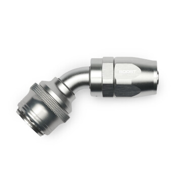 Quick Click Female Hose End Dash 12 / -12 AN - 45° - matte silver