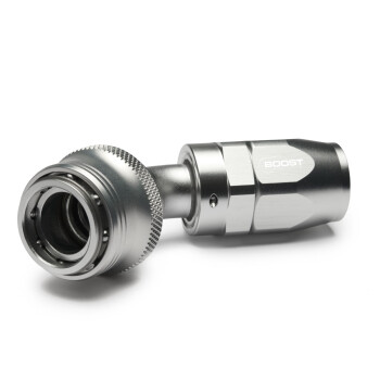 Quick Click Female Hose End Dash 12 / -12 AN - 45° - matte silver