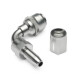 Quick Click Female Hose End Dash 6 / -06 AN - 90° - matte silver