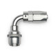 Quick Click Female Hose End Dash 6 / -06 AN - 90° - matte silver