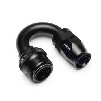 Quick Click Female Hose End Dash 4 / -04 AN - 180° - matte black