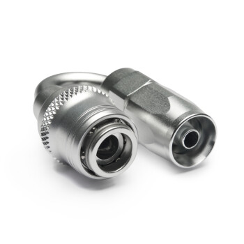 Quick Click Female Hose End Dash 4 / -04 AN - 180° - matte silver
