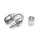 Quick Click Female Hose End Dash 4 / -04 AN - 180° - matte silver