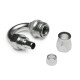 Quick Click Female Hose End Dash 8 / -08 AN - 180° - matte silver