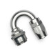Quick Click Female Hose End Dash 10 / -10 AN - 180° - matte silver