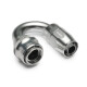 Quick Click Female Hose End Dash 10 / -10 AN - 180° - matte silver