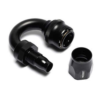 Quick Click Female Hose End Dash 12 / -12 AN - 180° - matte black