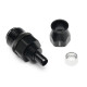 Quick Click Female PTFE Hose End Dash 6 / -06 AN - straight - matte black