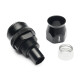 Quick Click Female PTFE Hose End Dash 12 / -12 AN - straight - matte black