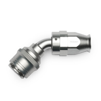 Quick Click Female PTFE Hose End Dash 8 / -08 AN - 45° - matte silver