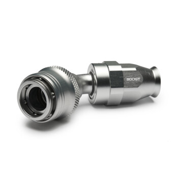 Quick Click Female PTFE Hose End Dash 8 / -08 AN - 45° - matte silver