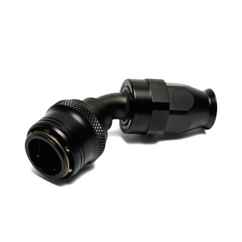 Quick Click Female PTFE Hose End Dash 12 / -12 AN - 45° - matte black